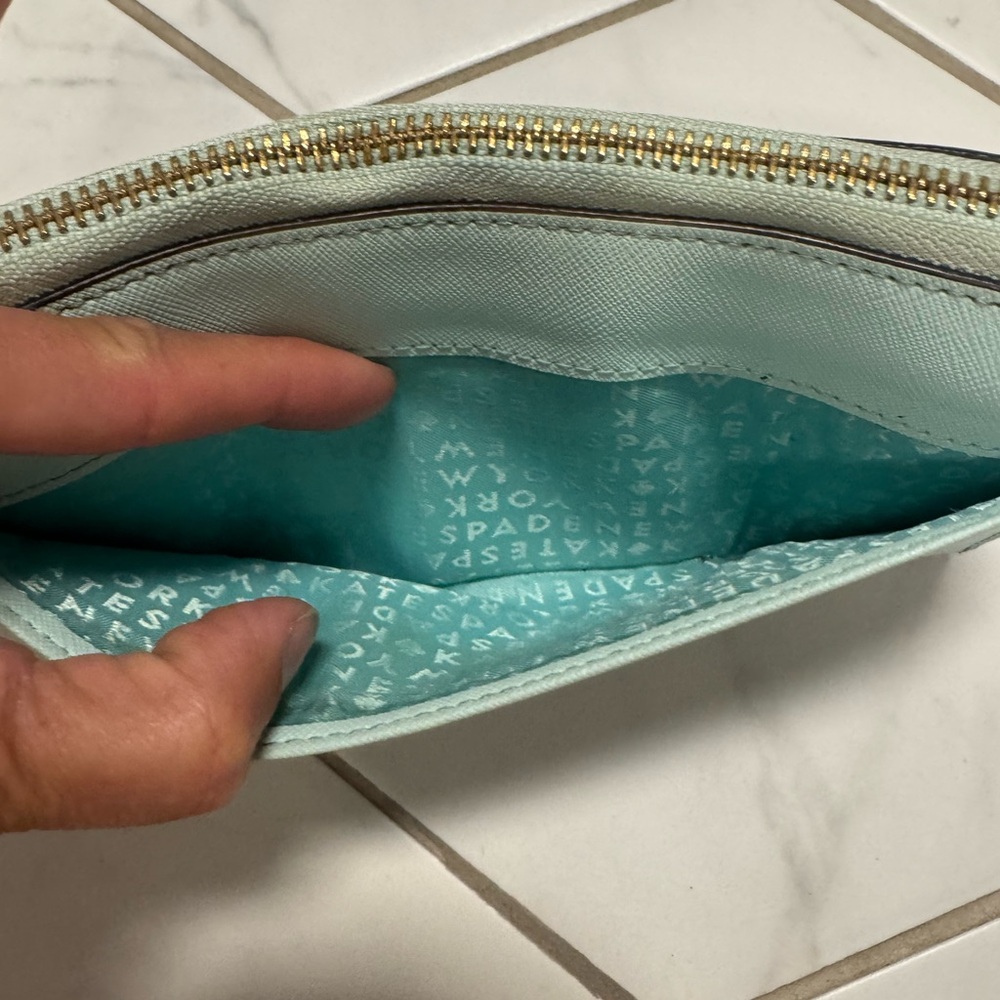 Kate Spade‎ Neda Newberry Lane Zip Around Wallet Mint Green - Picture 5 of 7